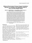 Research paper thumbnail of Effects of non-invasive pressure support ventilation (NI-PSV) on ventilation and respiratory effort in very low birth weight infants