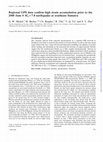 Research paper thumbnail of Regional GPS data confirm high strain accumulation prior to the 2000 June 4 Mw = 7.8 earthquake at southeast Sumatra