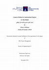 Research paper thumbnail of Causes of Delay in Construction Projects In Abu Dhabi ‫أبوظبي‬ ‫في‬ ‫اإلنشاء‬ ‫مشاريع‬ ‫تأخير‬ ‫أسباب