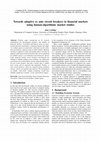 Research paper thumbnail of Towards adaptive ex ante circuit breakers in financial markets using human-algorithmic market studies