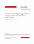 Research paper thumbnail of Increasing research familiarity amongst members of a clubhouse for people with mental illness