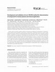 Research paper thumbnail of Development and Validation of LCMS/MS Method for the Simultaneous Determination of Quinine and Doxycycline in Pharmaceutical Formulations