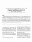 Research paper thumbnail of Photocatalytic decolourisation of synthetic and real textile wastewater containing benzidine-based azo dyes