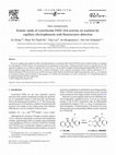 Research paper thumbnail of Kinetic study of cytochrome P450 3A4 activity on warfarin by capillary electrophoresis with fluorescence detection