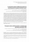 Research paper thumbnail of A comparative analysis of different procedures for measuring speech recognition threshold in quiet