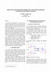 Research paper thumbnail of High Voltage Resonant Modular Capacitor Charger Systems With Energy Dosage