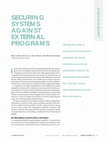 Research paper thumbnail of Securing Systems Against External Programs