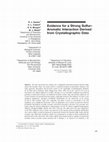 Research paper thumbnail of Evidence for a strong sulfur-aromatic interaction derived from crystallographic data