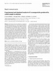 Research paper thumbnail of Experimental and simulated analysis of Cu nanoparticles produced by cooled sample irradiation