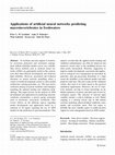 Research paper thumbnail of Applications of artificial neural networks predicting macroinvertebrates in freshwaters