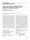 Research paper thumbnail of Analysis of macrobenthic communities in Flanders, Belgium, using a stepwise input variable selection procedure with artificial neural networks