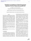 Research paper thumbnail of 2 article  IJCSI-Specification and Verification of Uplink Framework for Application of Software Engineering using RM-ODP.pdf