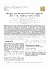 Research paper thumbnail of 5 article IJCASA Design a New Architecure of Audio Amplifiers.pdf