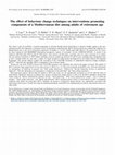 Research paper thumbnail of The effect of behaviour change techniques on interventions promoting components of a Mediterranean diet among adults of retirement age