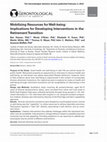 Research paper thumbnail of Mobilizing Resources for Well-being: Implications for Developing Interventions in the Retirement Transition