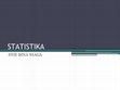 Research paper thumbnail of Statistika - 1. Statistika