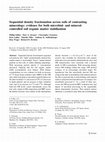 Research paper thumbnail of Sequential density fractionation across soils of contrasting mineralogy: evidence for both microbial- and mineral-controlled soil organic matter stabilization