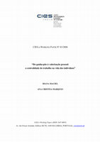 Research paper thumbnail of Do ganha-pão à valorização pessoal. A centralidade do trabalho na vida dos indivíduos