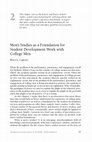 Research paper thumbnail of Men's studies as a foundation for student development work with college men