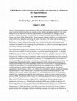 Research paper thumbnail of A Brief Review of the Literature on Assembly Line Balancing as it Relates to the Apparel Industry