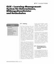 Research paper thumbnail of CLIX - Learning-Management-System für Unternehmen, Bildungsdienstleister und Hochschulen