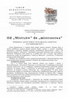 Research paper thumbnail of CfP: Od „Mistrzów” do „mistrzostwa”