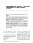 Research paper thumbnail of Coexisting psychiatric disorders in a New Zealand outpatient alcohol and other drug clinical population