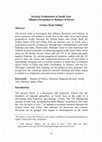 Research paper thumbnail of Security Estimations in South Asia: Alliance Formation or Balance of Power