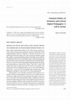 Research paper thumbnail of "Feminist Politics of Emotions and Critical Digital Pedagogies: A Call to Action," M. Boler (2015) Special Issue of Modern Language Association PMLA Journal "Emotions"  [new directions for affect theory]