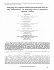 Research paper thumbnail of Analysing the Adoption of Malaysian Standards (MS) on SME Performances: The Mediating Effects of Innovation Adoption Factors