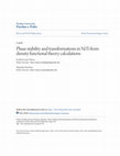 Research paper thumbnail of Phase stability and transformations in NiTi from density functional theory calculations