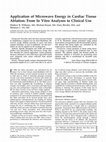 Research paper thumbnail of Application of microwave energy in cardiac tissue ablation: from in vitro analyses to clinical use