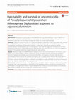 Research paper thumbnail of Hatchability and survival of oncomiracidia of <i>Paradiplozoon<i> <i>ichthyoxanthon<i> (Monogenea:Diplozoidae) exposed to aqueous aluminium