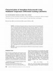 Research paper thumbnail of Characterization of amorphous ketoconazole using modulated temperature differential scanning calorimetry