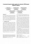 Research paper thumbnail of A semantic-based mobile registry for dynamic RFID-based logistics support