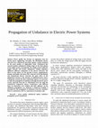 Research paper thumbnail of Propagation of unbalance in electric power systems