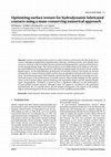 Research paper thumbnail of Optimizing surface texture for hydrodynamic lubricated contacts using a mass-conserving numerical approach