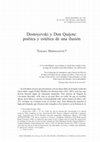 Research paper thumbnail of "Dostoyevski y Don Quijote, poética y estética de una relación"