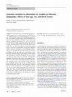 Research paper thumbnail of Seasonal variation in infestations by ixodids on Siberian chipmunks: effects of host age, sex, and birth season