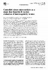 Research paper thumbnail of Controlled release microparticles as a single dose hepatitis B vaccine: evaluation of immunogenicity in mice