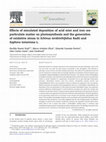 Research paper thumbnail of Effects of simulated deposition of acid mist and iron ore particulate matter on photosynthesis and the generation of oxidative stress in Schinus terebinthifolius Radii and Sophora tomentosa L