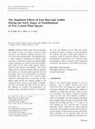 Research paper thumbnail of The Simulated Effects of Iron Dust and Acidity During the Early Stages of Establishment of Two Coastal Plant Species