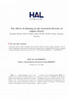 Research paper thumbnail of The effects of thinning on the structural diversity of coppice forests