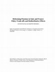 Research paper thumbnail of Reforming Pensions in Italy and France: Policy Trade-offs and Redistributive Effects