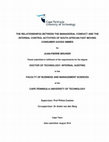 Research paper thumbnail of The relationship(s) between the managerial conduct and the internal control activities of South African fast moving consumer goods SMMEs