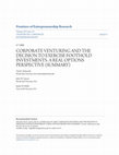 Research paper thumbnail of Corporate Venturing and the Decision to Exercise Foothold Investments: A Real Options Perspective (Summary)