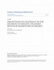 Research paper thumbnail of Perceptions of Legitimacy in the Decision to Exploit: A Planned Behavior Framework (Summary)