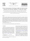 Research paper thumbnail of On-site measurements of hydrogen sulfide and sulfur dioxide emissions from tidal flat sediments of Ariake Sea, Japan