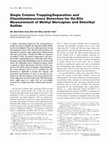 Research paper thumbnail of Single Column Trapping/Separation and Chemiluminescence Detection for On-Site Measurement of Methyl Mercaptan and Dimethyl Sulfide