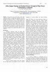 Research paper thumbnail of Effect fatigue Damage on Residual Flexure Strength of Plain Weave Carbon/Epoxy Composite